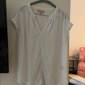 White Polka Dot Work Shirt